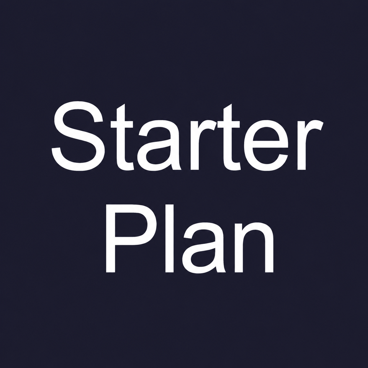 Starter Plan